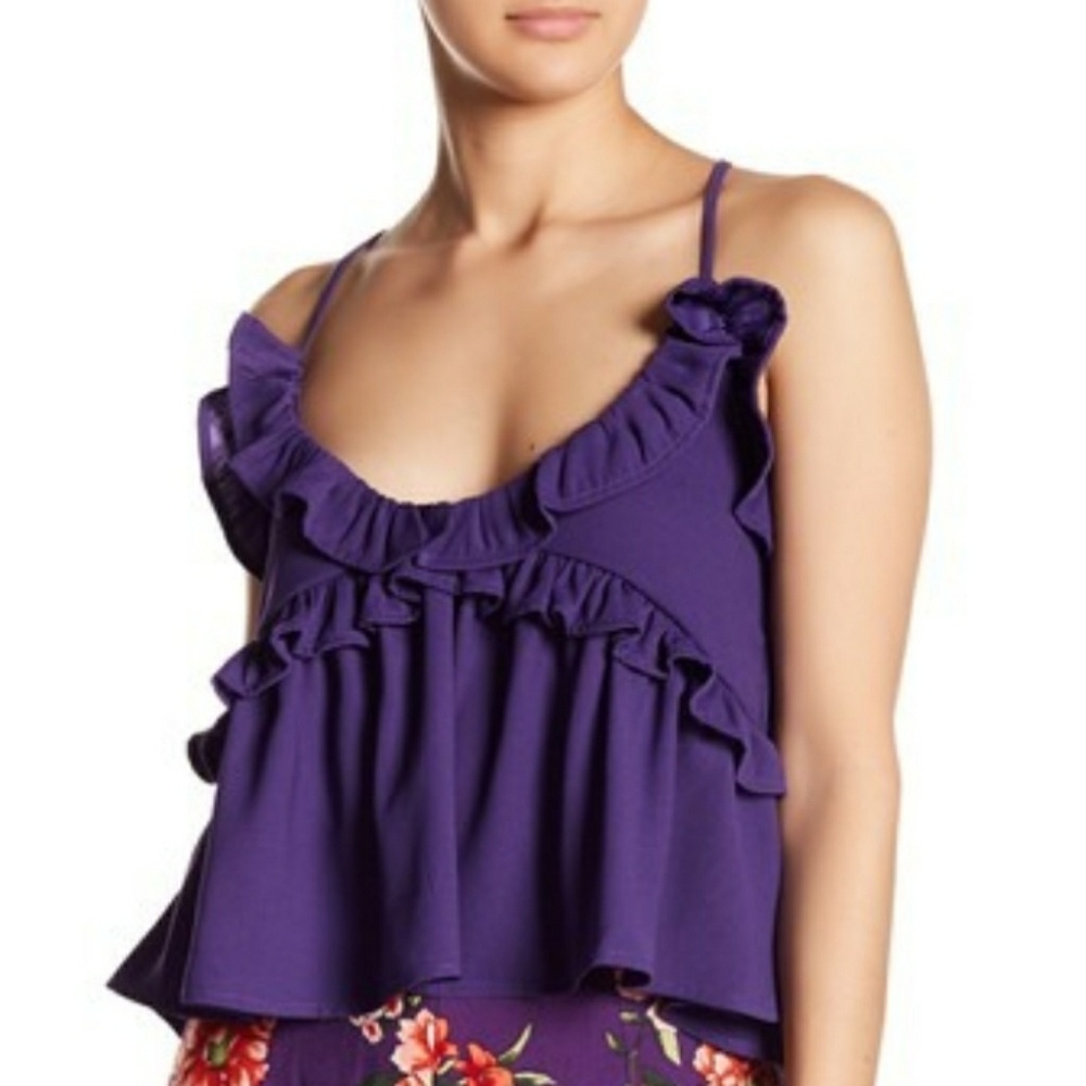 🐝 NWT Romeo & Juliet Ruffle Baby Doll Tank